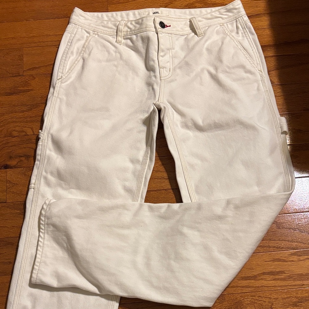 Vans Men's Straight Leg Jeans in White
